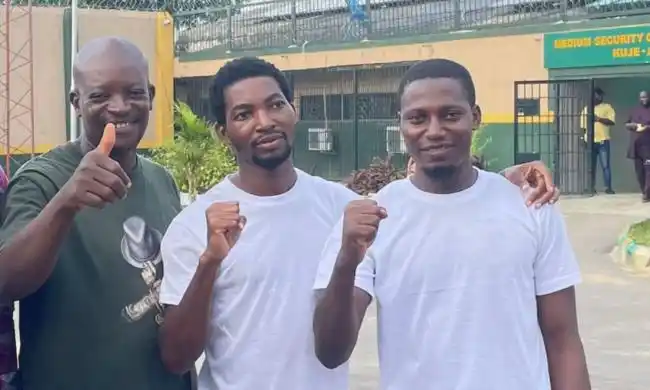 #EndBadGovernance: Activists Michael Lenin, Sodiq, Eleojo Simeon Regain Freedom From Kuje Prison